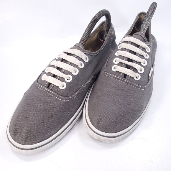 Vans Off the Wall Athletic Lace Up Shoe Womens Size 8.5 Mens 7 TB4R Gray White - Picture 8 of 9